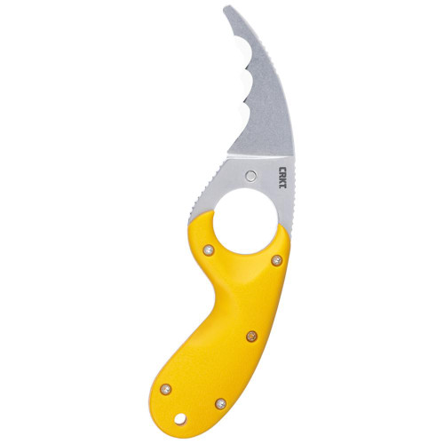 Columbia River Knife & Tool CRKT Bear Claw Fixed 2-2/5" Hawkbill Blade Yellow