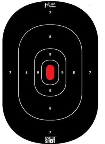 Pro-Shot Splatter Target 12"X18" Silhouette 8PK