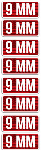 MTM AMMO CALIBER LABELS 9MM 8-PACK