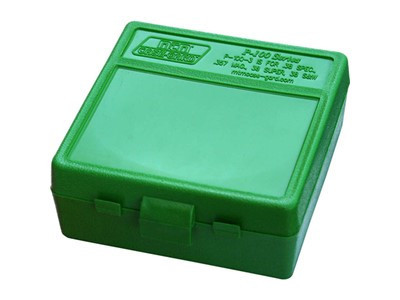 P-100 Series Medium Handgun Ammo Box - 100 Round Green