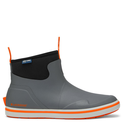 LaCrosse Mens Alpha Deck Boot 6" Gray/Orange Size 12
