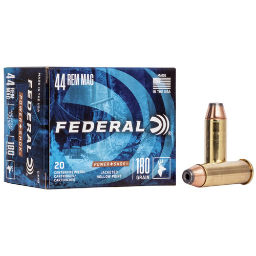 Federal Power-Shok Handgun Ammunition .44 Magazine 180gr JHP 20-Count