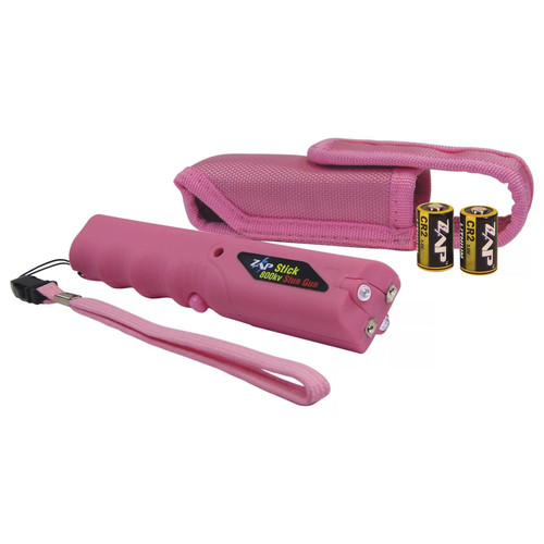 Personal Security ZAP Stick Stun Gun with Light & Case 800000 Volt Pink
