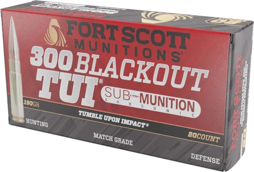 Fort Scott TUI 25BX/C 300 Blackout Ammo 190gr Solid Copper 20 Rounds - 300-190-SCV1SS