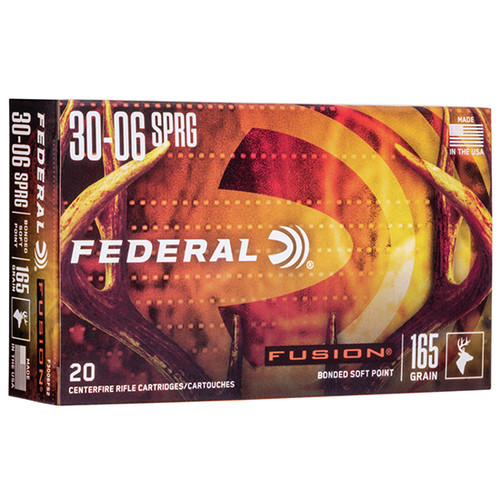 Federal 30-06 Springfield Ammo 165gr Fusion 20 Rounds - F3006FS2