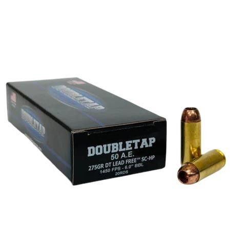 Double Tap DT Lead Free Handgun Ammunition .50 AE 275gr Sc-Hp 20/ct
