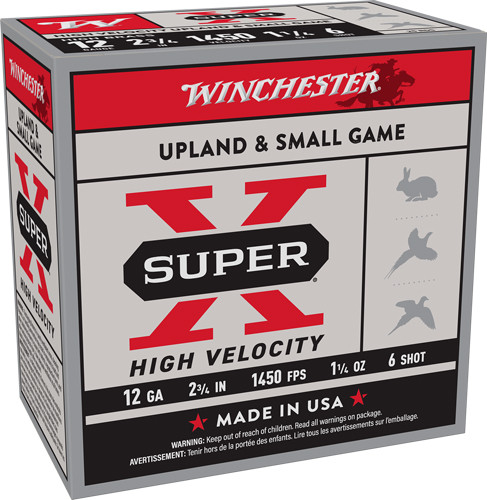 WINCHESTER SUPER-X 12GA 2.75" 1-1/4OZ #6 1450FPS 25RD 10BX/C