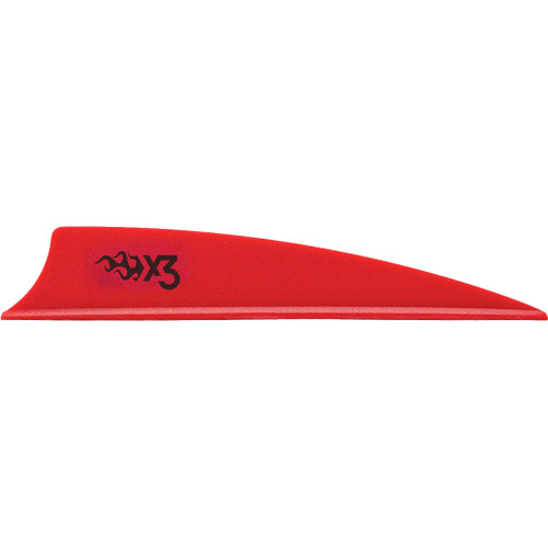 Bohning X3 Vanes Shield Cut 3" Neon Red 36 Pack - 101051NR3