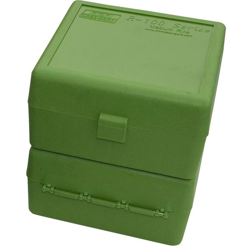 Mtm Molded Case-Gard RM100 Series Rifle Ammo Box 308 Win 100 Rounds Green - RM-100-10
