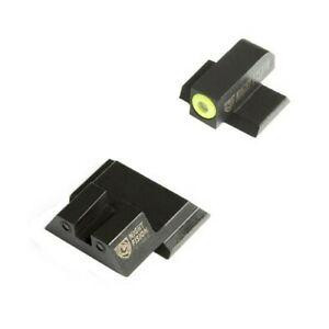 Night Fision Perfect Dot NS Set with Yellow Front + Black Square Rear Fits S&W - SAW-201-003-YGZG