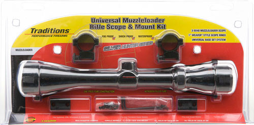 Traditions Scope Kit 3-9X40MM Duplex Medium Rings 2PC Base