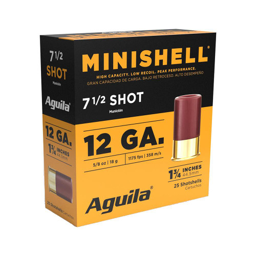 TXAT - DBA Aguila Minishell Shotshells 12ga 1-3/4" 5/8oz #7.5 25/ct