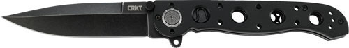 CRKT M16-02DB 3.5" PLAIN EDGE D2 STEEL BLK W/DEADBOLT AST