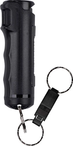 SABRE Pepper Gel Spray with Quick Release Whistle Flip Top Black - F15-BUSG-W2