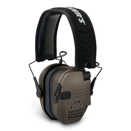 Walker's Game Ear Razor Slim Low Profile Electronic Earmuff - Flat Dark Earth
