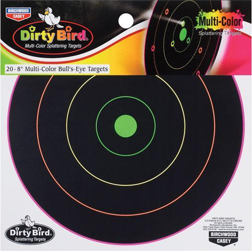 Birchwood Casey Dirty Bird Multi-Color Splattering Targets 8" 20 Count - BC-35820