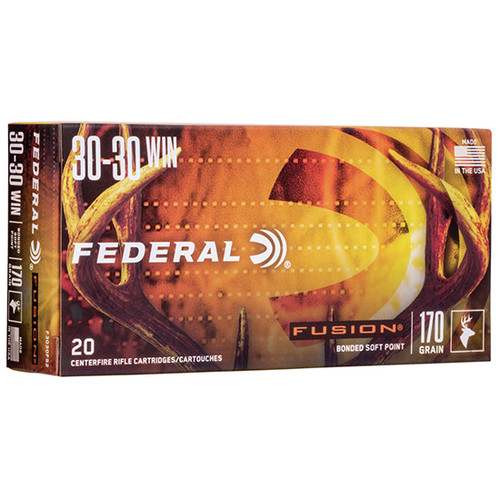Federal Bonded 30-30 Win Ammo 170gr Fusion SP 20 Rounds - F3030FS2