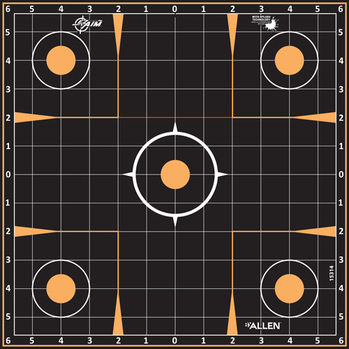 Allen EZ AIM Splash Adhesive Grid Target 5-PK 12"X12"