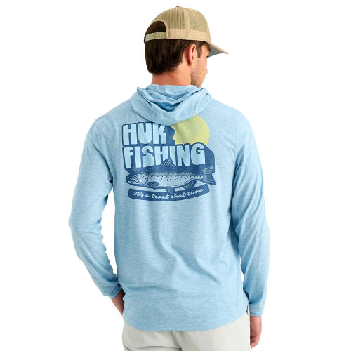 Marolina DBA HUK Drift Long Sleeve Hoodie Shipyard Heather XL