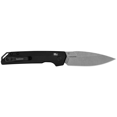 Kershaw Launch Iridium Folding Knife 3-2/5" Spear Point Blade Black - 7038