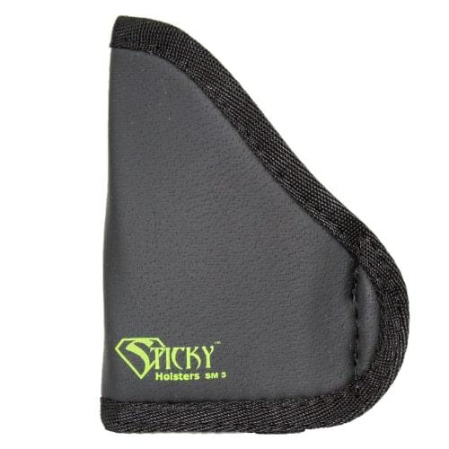 Sticky Holsters Small Pocket Holster for Glock 42 with Front Laser Black Ambidextrous