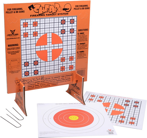 30-06 Outdoors Paper Target EL Cheapo Sight-In W/Stand 40-Count