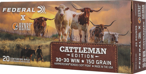 FEDERAL HAMMER DOWN HENRY CATTLEMANS 150GR JSP 20RD
