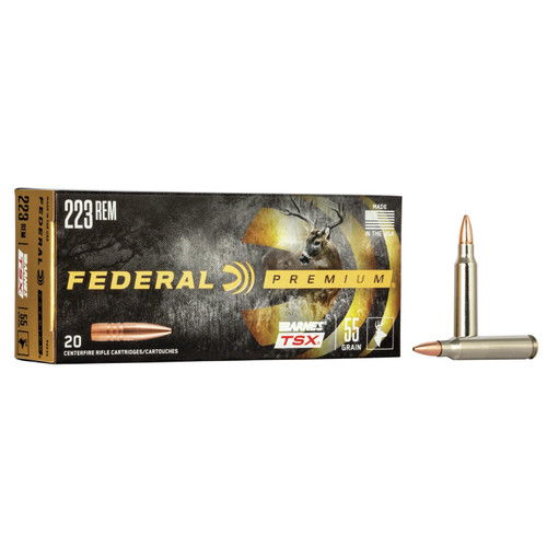 Federal Barnes TSX Rifle Ammunition .223 Rem 55gr 20/ct
