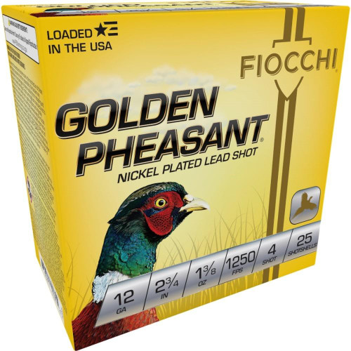 Fiocchi Golden Pheasant NP 12ga 2 3/4" 1 3/8oz #4 25-Round