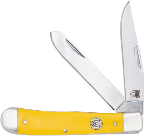 Cobratec Trapper Two Blade G-10 Yellow Delrin/Stainless Slip JNT