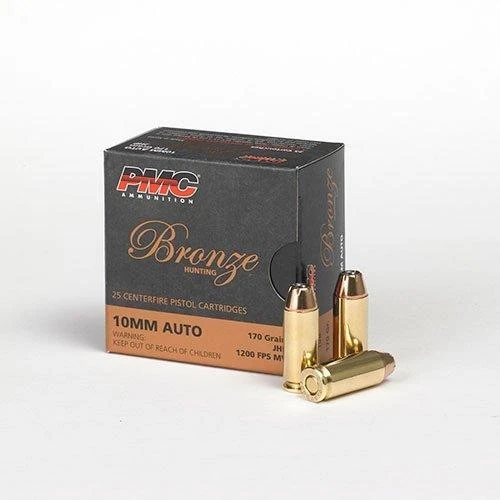 PMC Bronze 10mm Auto Ammo 170gr JHP 25 Rounds - 10B