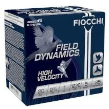 Fiocchi High Velocity Upland Shotshells 20ga 2-3/4 in 1oz #5 25/ct