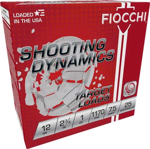 Fiocchi 12 Gauge Ammo 2-3/4" 1oz #7.5 250 Rounds - 12SD1L75