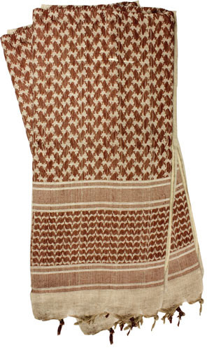 RED ROCK SHEMAGH HEAD WRAP TAN/BROWN