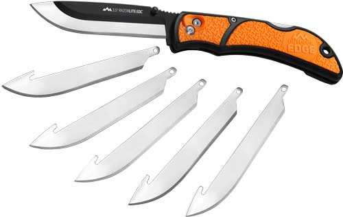 OUTDOOR EDGE 3.5" RAZOR LITE EDC FOLDER ORANGE W/6 BLADES