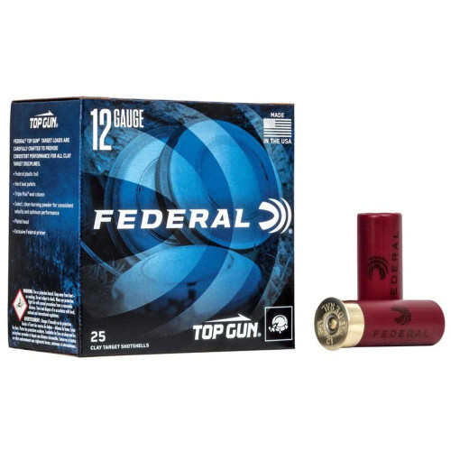 Federal Top Gun Shotshells 12 ga 2-3/4" 1-1/8oz #8 250/ct (10-25/ct)