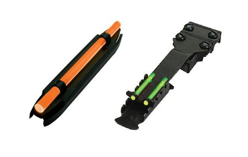 North Pass Ltd. Hiviz C-Series Magnetic Turkey/Deer Sight Set Green/Orange Front Rear Wide Model