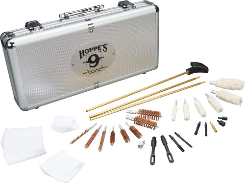 Hoppes Deluxe Gun Cleaning Kit Brass Rod 31PC W/Aluminum Box