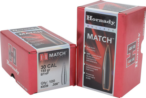 Hornady Bullets 30 CAL 308 155 GR Jhp-Bt Match 100-Count 15BX/CS
