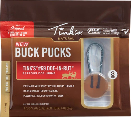 Tink's #69 Buck Pucks Deer Attractant Doe In Estrus Scent Hang 3 Pack - W6340