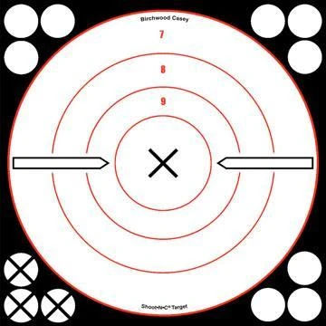 Birchwood Casey Shoot-N-C White/Black Bull's-Eye "X" Targets - BC-34019