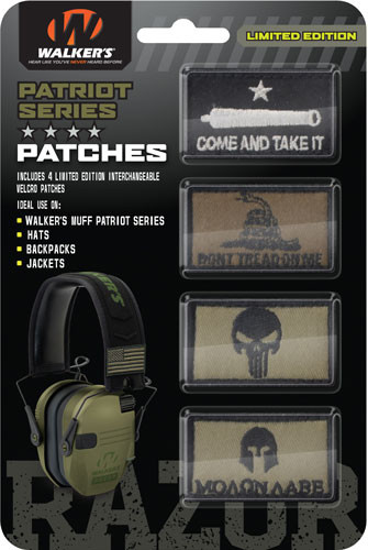 WALKERS PATRIOT PATCH KIT FOR PATRIOT MUFF AMERICAN FLAG 4PC