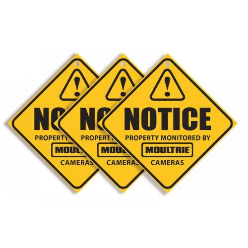 Moultrie Trail Camera Surveillance Signs (3-pack)