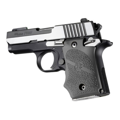 Hogue Rubber Handgun Grips with Finger Grooves Slate Gray for Sig Sauer P938