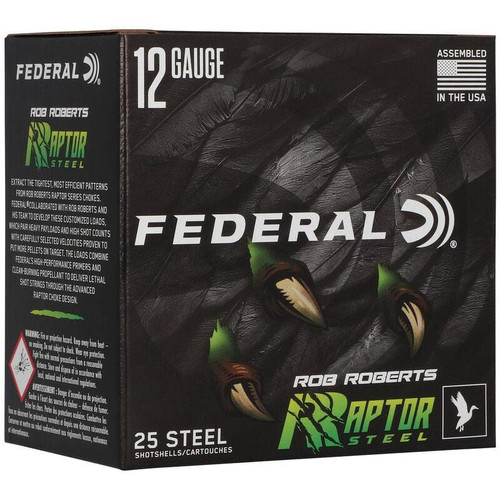 Federal Rob Roberts Raptor Steel Shotshells 12ga 3" 1-3/8oz #4 25/ct