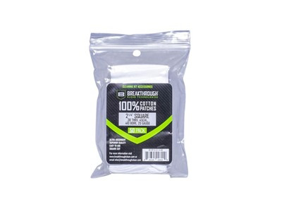 Square Cotton Patches - 2.25", .38 .45 Cal .410 Bore & 20 Ga, 50-pk