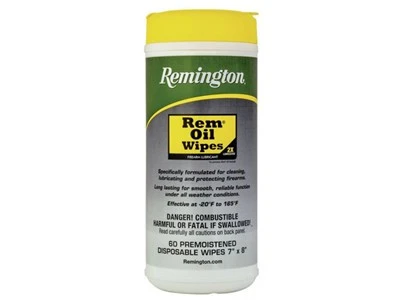 Remington Oil Wipes 60 Count Pop-Up Canister - 18384