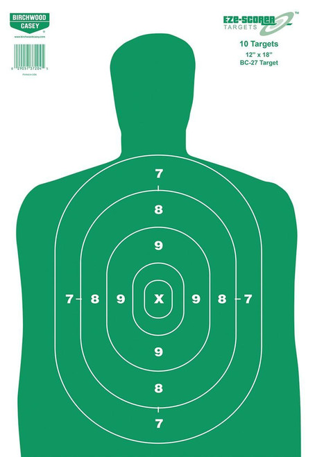 Birchwood Casey Eze-Scorer Targets BC27 Green 12"x18" 10 Count - BC-37204