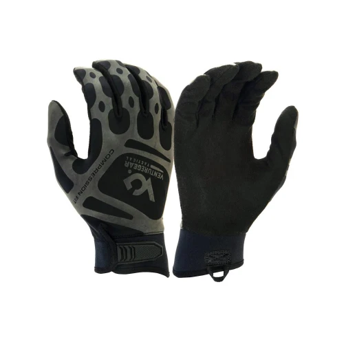 Pyramex Venture Gear Tactical Compression Fit Training Gloves Black M - VGTG10BM
