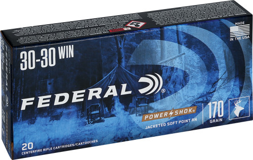 Federal Power-Shok 30-30 WIN 170gr RN 20-Round 10BX/CS